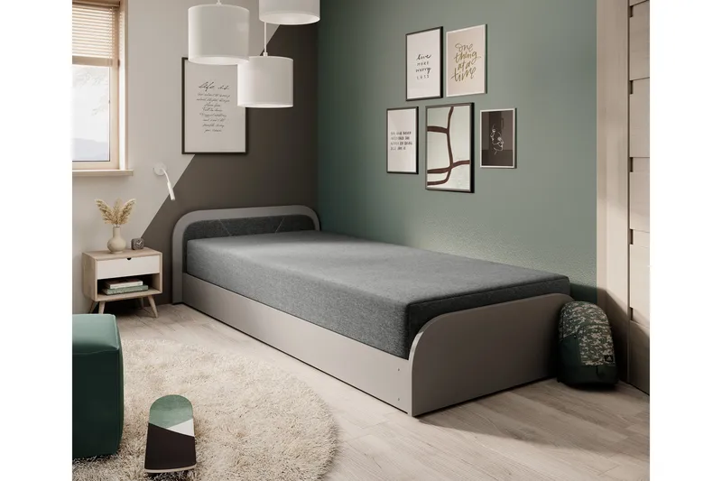 Sänkysetti Säilytyssänky Mayuri 90x180 cm - Harmaa - Huonekalut - Sänky - Sänkypaketti