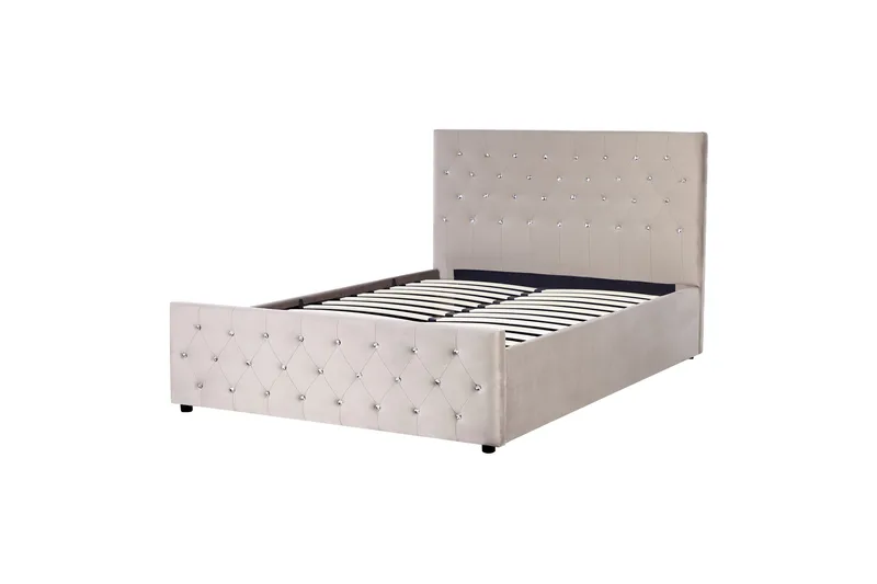 Saleux Sängynrunko 140x200 cm, Taupe