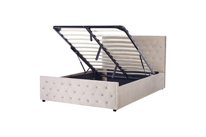 Saleux Sängynrunko 140x200 cm - Taupe - Huonekalut - Sänky - Sänkykehikot & sängynrungot