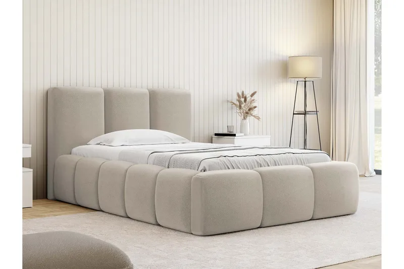 Salvenor Sängynrunko ja säilytystilalla 90x200 cm - Beige - Huonekalut - Sänky - Sänkykehikot & sängynrungot