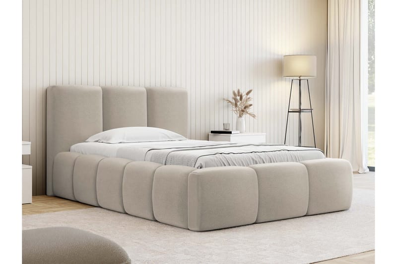 Salvenor Sängynrunko ja säilytystilalla 90x200 cm - Beige - Huonekalut - Sänky - Sänkykehikot & sängynrungot