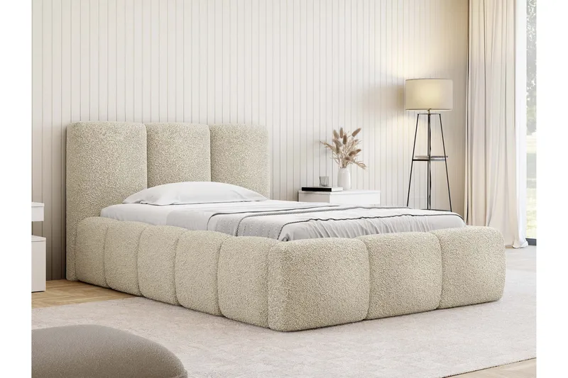 Salvenor Sängynrunko ja säilytystilalla 90x200 cm - Beige - Huonekalut - Sänky - Sänkykehikot & sängynrungot