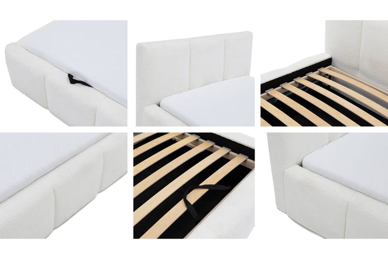 Salvenor Sängynrunko ja säilytystilalla 90x200 cm - Harmaa - Huonekalut - Sänky - Sänkykehikot & sängynrungot