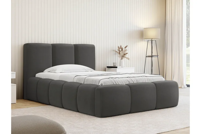 Salvenor Sängynrunko ja säilytystilalla 90x200 cm - Harmaa - Huonekalut - Sänky - Sänkykehikot & sängynrungot