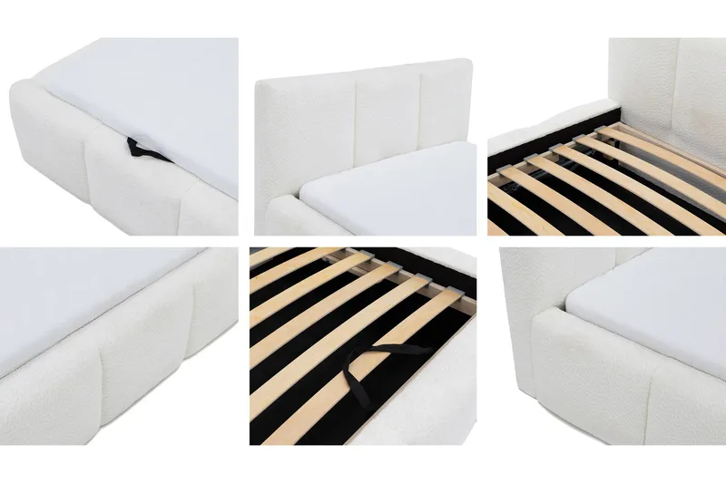 Salvenor Sängynrunko ja säilytystilalla 90x200 cm - Valkoinen - Huonekalut - Sänky - Sänkykehikot & sängynrungot