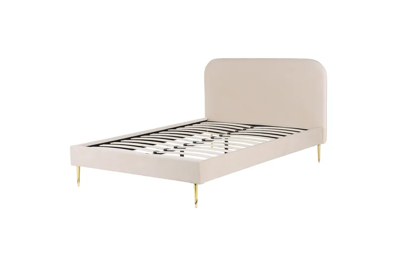 Samettinen parivuode 140 x 200 beige FLAYAT, undefined