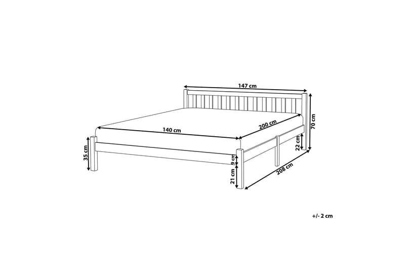 Shreyansh Sänkykehys 140x200 cm - Sininen - Huonekalut - Sänky - Sänkykehikot & sängynrungot