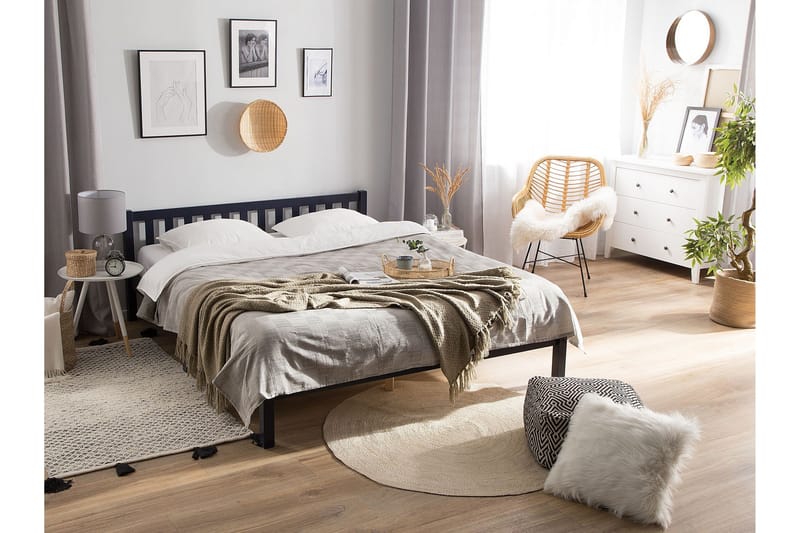 Shreyansh Sänkykehys 140x200 cm - Sininen - Huonekalut - Sänky - Sänkykehikot & sängynrungot