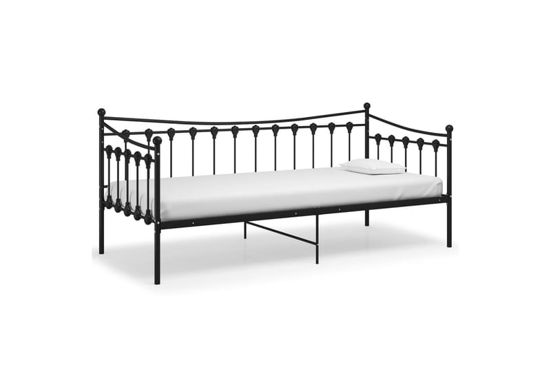 Sohvasängyn runko musta metalli 90x200 cm - Musta - Huonekalut - Sänky - Sänkykehikot & sängynrungot