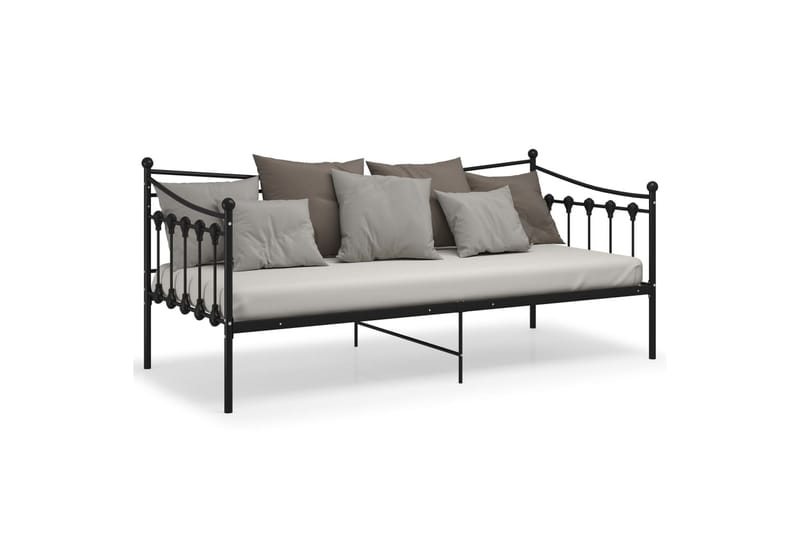 Sohvasängyn runko musta metalli 90x200 cm - Musta - Huonekalut - Sänky - Sänkykehikot & sängynrungot