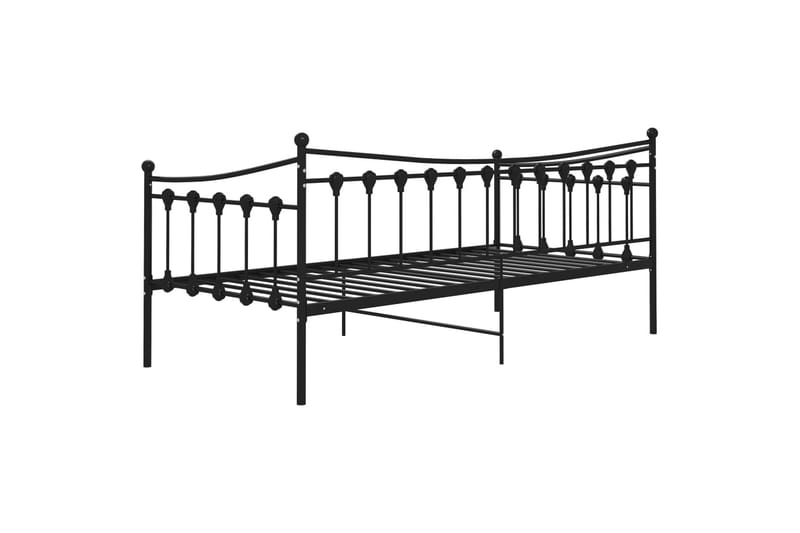 Sohvasängyn runko musta metalli 90x200 cm - Musta - Huonekalut - Sänky - Sänkykehikot & sängynrungot