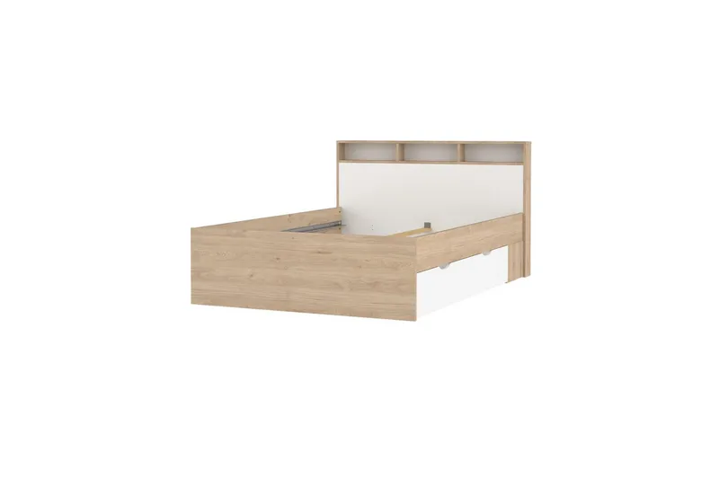 Sumita Sängynrunko 140x200 cm, Luonnonväri/Valkoinen