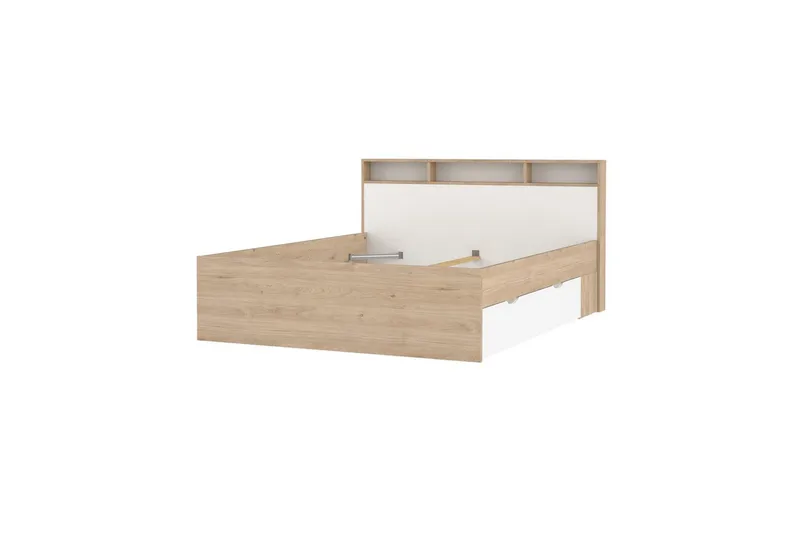 Sumita Sängynrunko 160x200 cm, Luonnonväri/Valkoinen