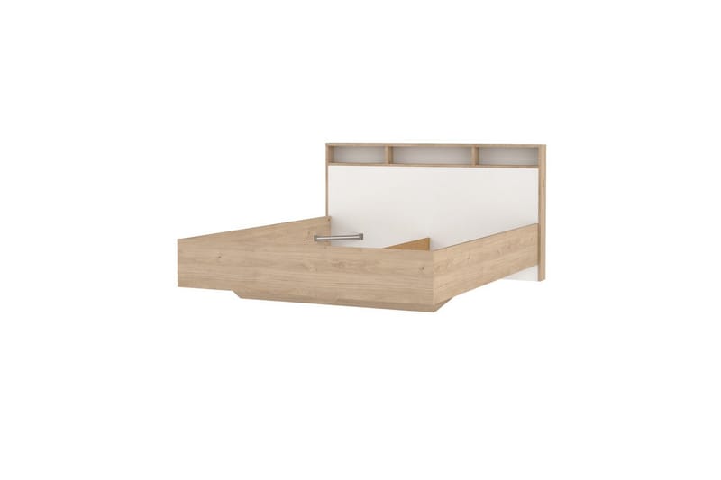 Sumita Sängynrunko 160x200 cm, Luonnonväri/Valkoinen