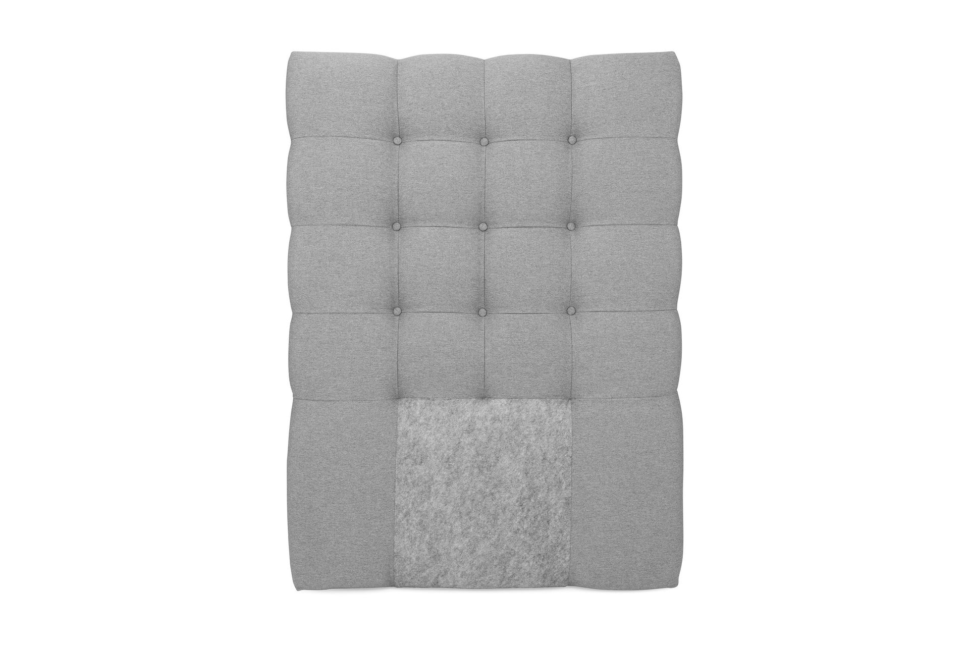 Sängynpääty Boxford 80 cm Napit - Vaaleanharmaa