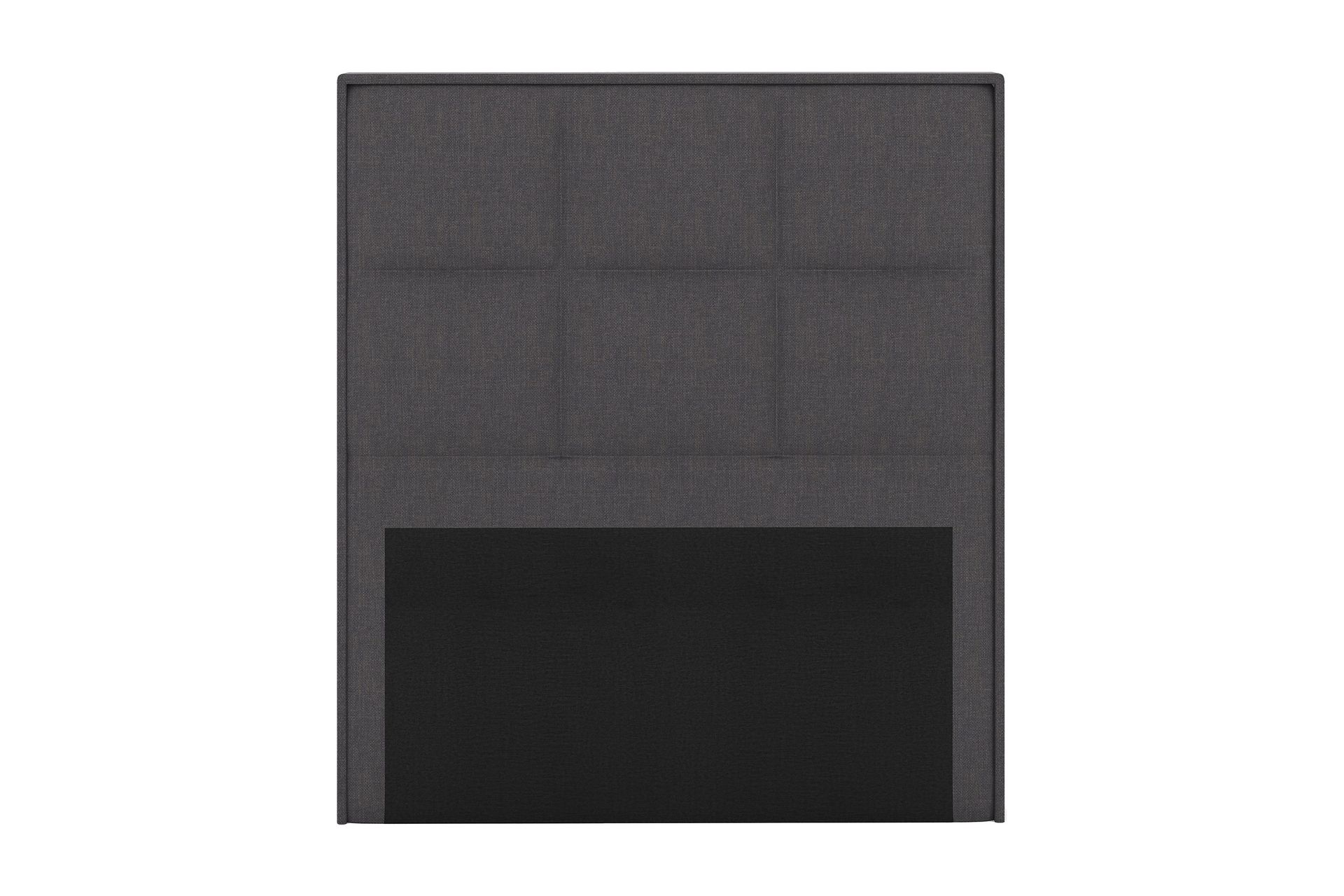 Sängynpääty Choice 120 cm Ruudullinen - Tummanharmaa
