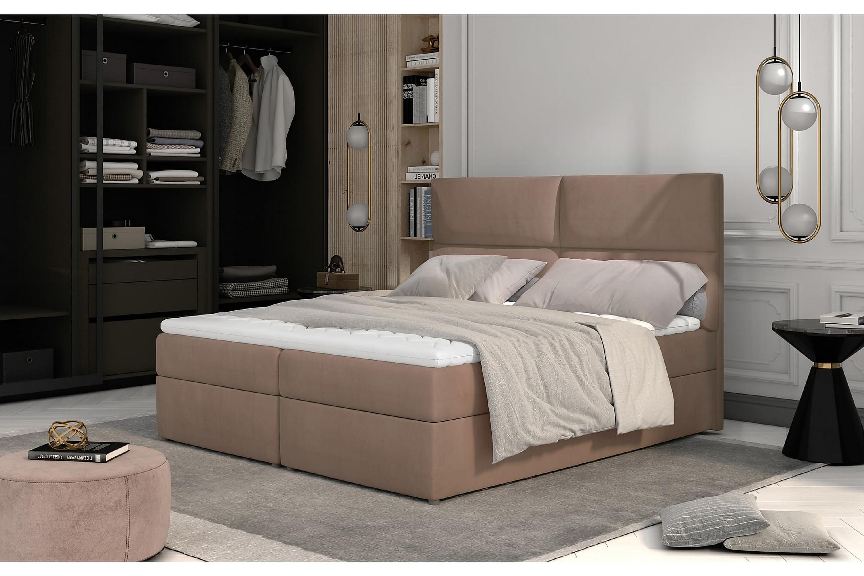 Sänkypaketti Epenede 160x200 cm - Vaaleanruskea