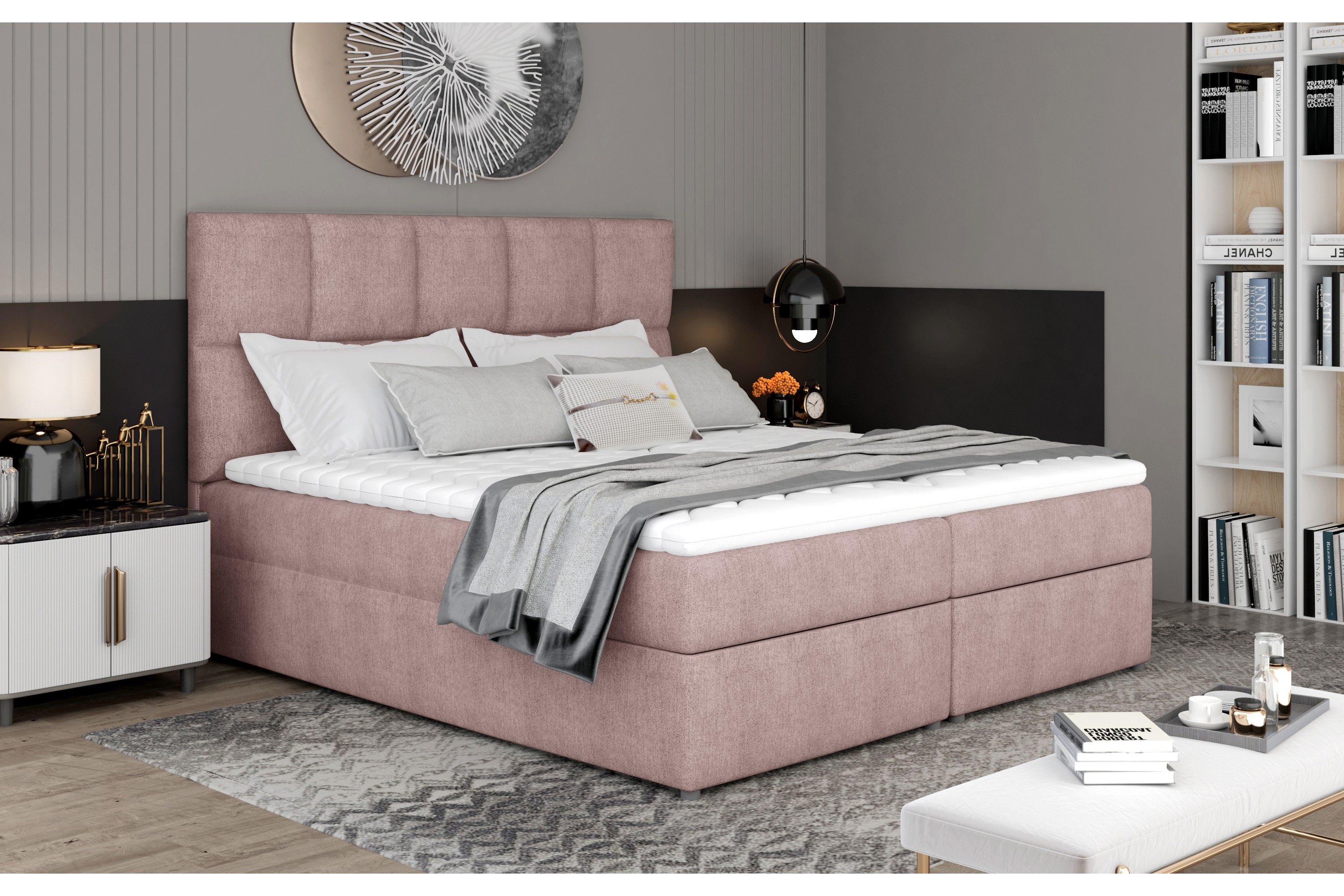 Sänkypaketti Loutraki 140x200 cm - Vaaleanpunainen