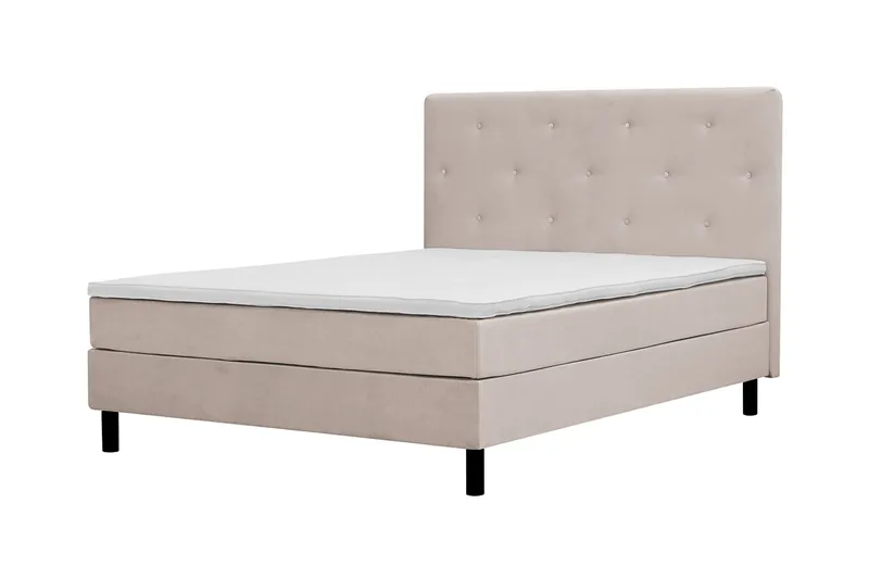 Täydellinen Sänkypaketti Dream 160x200 cm Epäsymmetriset napit - Beige - Huonekalut - Sänky - Jenkkisängyt