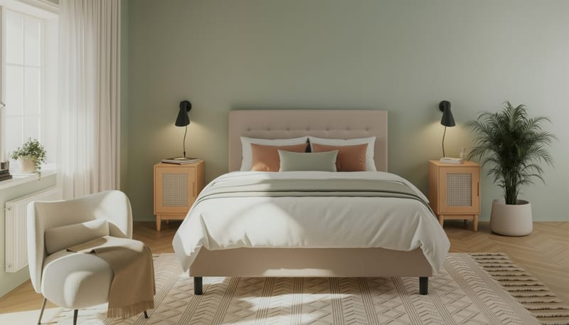 Täydellinen Sänkypaketti Dream 180x200 cm Napit - Beige - Huonekalut - Sänky - Jenkkisängyt