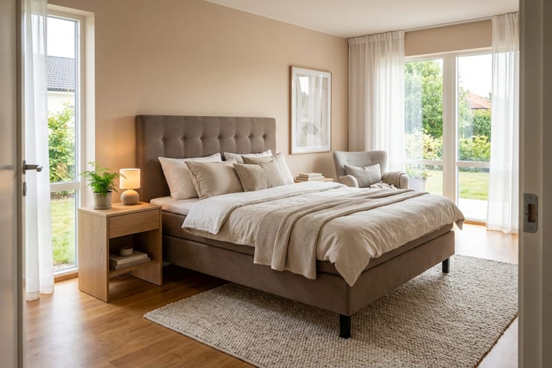 Täydellinen Sänkypaketti Dream 180x200 cm Napit - Ruskea - Huonekalut - Sänky - Jenkkisängyt