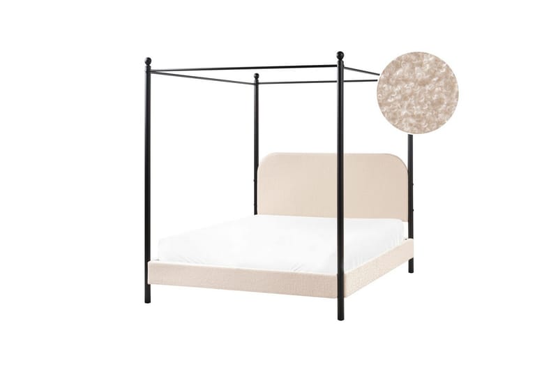 Taivassänky Dannemois - Beige, musta, 140x200 cm - Huonekalut - Sänky - Katossängyt