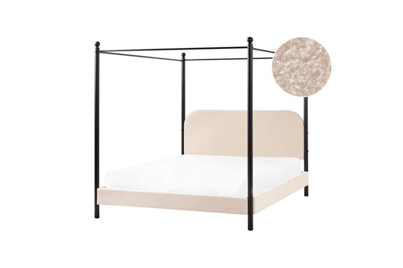 Taivassänky Dannemois - Beige, musta, 160x200 cm - Huonekalut - Sänky - Katossängyt