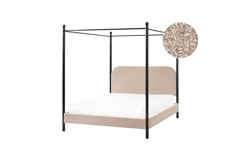 Taivassänky Dannemois - Taupe, musta, 140x200 cm - Huonekalut - Sänky - Katossängyt