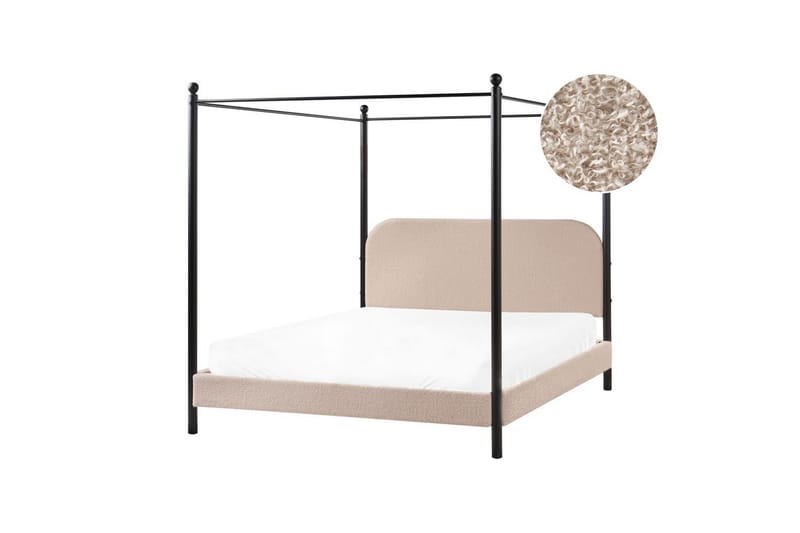 Taivassänky Dannemois - Taupe, musta, 160x200 cm - Huonekalut - Sänky - Katossängyt