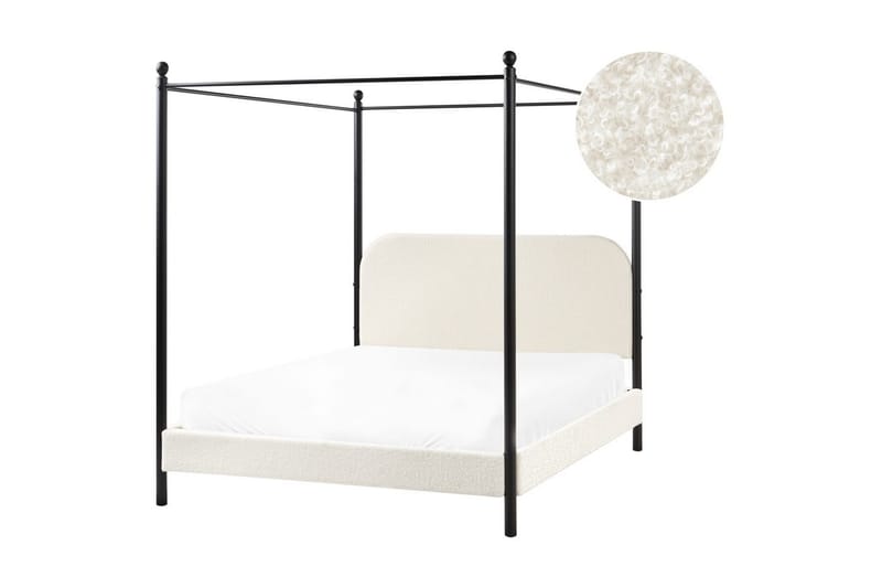 Taivassänky Dannemois - Valkoinen, Musta, 140x200 cm - Huonekalut - Sänky - Katossängyt