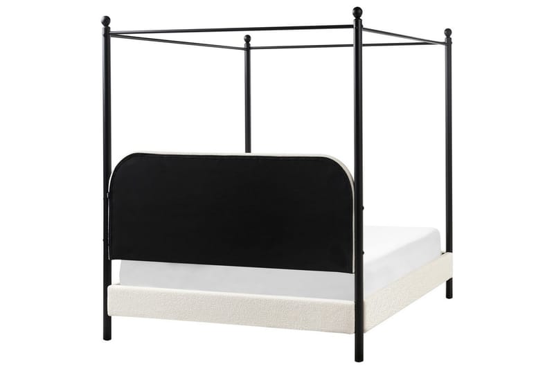 Taivassänky Dannemois - Valkoinen, Musta, 140x200 cm - Huonekalut - Sänky - Katossängyt