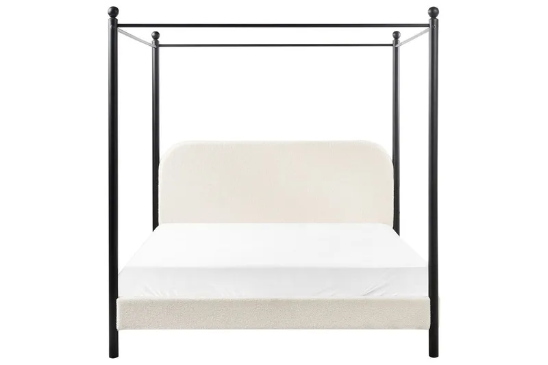 Taivassänky Dannemois - Valkoinen, Musta, 160x200 cm - Huonekalut - Sänky - Katossängyt