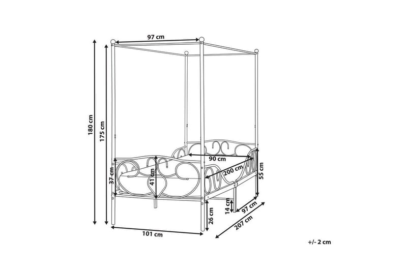 Taivassänky Sormery - Musta - Huonekalut - Sänky - Katossängyt
