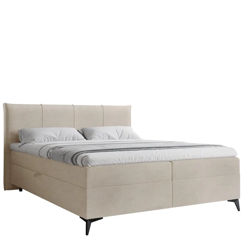 Thoros Täydellinen Sänkypaketti 160x200 cm Jenkkisänky Säilytystilalla, Beige