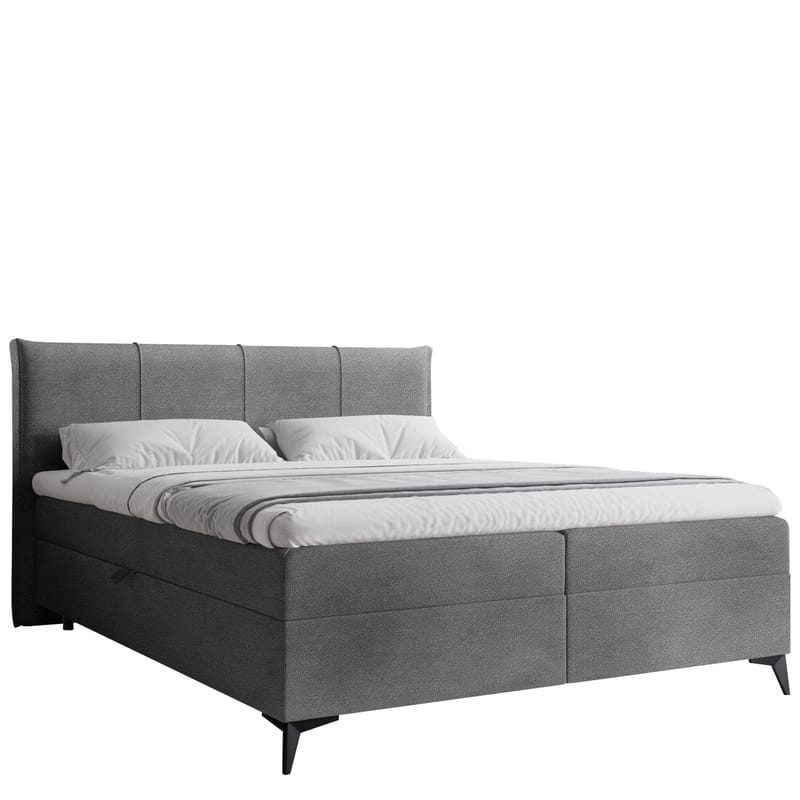 Thoros Täydellinen Sänkypaketti 160x200 cm Jenkkisänky Säilytystilalla, Tummanharmaa