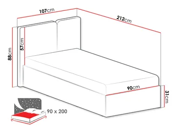 Travic Sängynrunko 90x200 cm - Huonekalut - Sänky - Sänkykehikot & sängynrungot