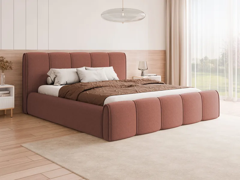 Varlinor Sängynrunko 120x200 cm Säilytystilalla - Vaaleanpunainen - Huonekalut - Sänky - Sänkykehikot & sängynrungot