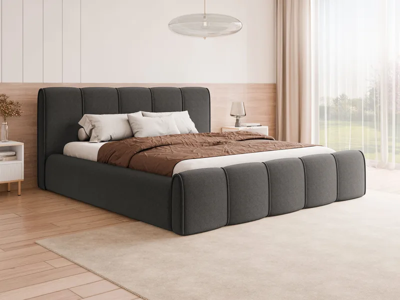 Varlinor Sängynrunko 140x200 cm Säilytystilalla - Harmaa - Huonekalut - Sänky - Sänkykehikot & sängynrungot