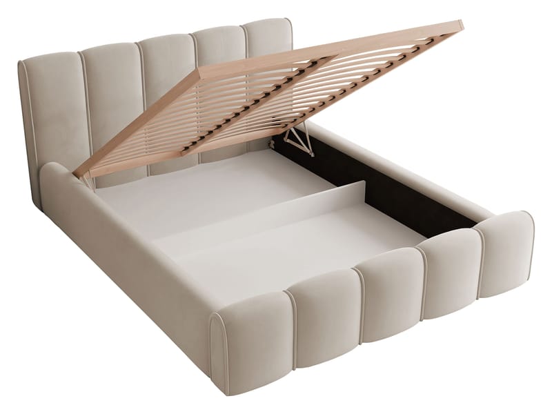 Varlinor Sängynrunko 140x200 cm Säilytystilalla - Musta - Huonekalut - Sänky - Sänkykehikot & sängynrungot