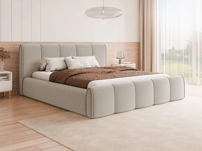 Varlinor Sängynrunko 160x200 cm Säilytystilalla - Beige - Huonekalut - Sänky - Sänkykehikot & sängynrungot