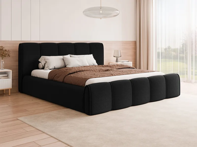 Varlinor Sängynrunko 180x200 cm Säilytystilalla - Musta - Huonekalut - Sänky - Sänkykehikot & sängynrungot