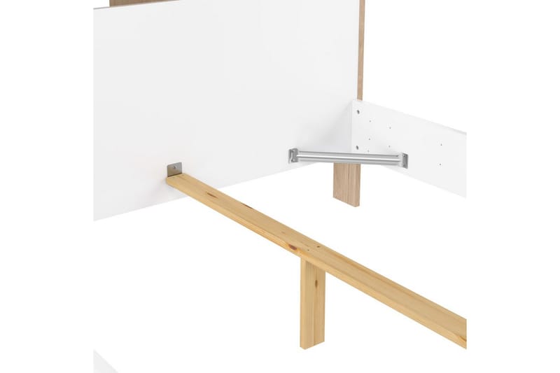 Varun Sängynrunko 140x190 cm - Valkoinen/Luonnonväri - Huonekalut - Sänky - Sänkykehikot & sängynrungot