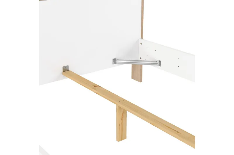 Varun Sängynrunko 140x200 cm - Valkoinen/Luonnonväri - Huonekalut - Sänky - Sänkykehikot & sängynrungot