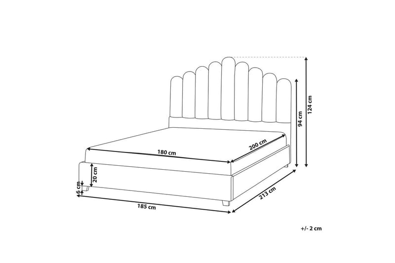 Vesipeti Vincennes - Rosa, Musta, 180x200 cm - Huonekalut - Sänky - Vesisänky