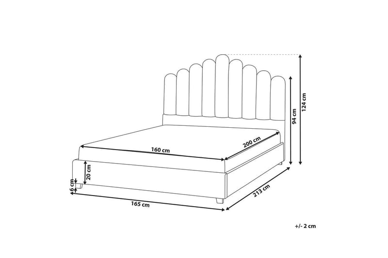 Vesipeti Vincennes - Taupe, musta, 160x200 cm - Huonekalut - Sänky - Vesisänky