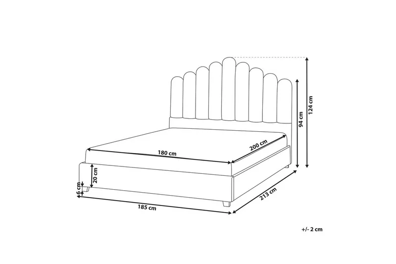 Vesipeti Vincennes - Valkoinen, Musta, 180x200 cm - Huonekalut - Sänky - Vesisänky