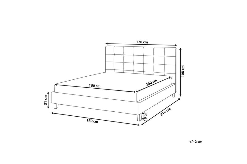 Vesivuode La Rochelle - Tummanharmaa, musta, 160x200 cm - Huonekalut - Sänky - Vesisänky