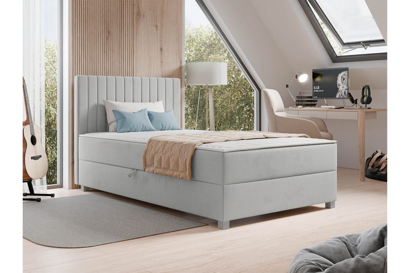 Veyran Sänkypaketti Jenkkisänky ja säilytystilalla 120x200 cm - Harmaa - Huonekalut - Sänky - Jenkkisängyt