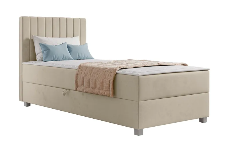 Veyran Sänkypaketti Jenkkisänky ja säilytystilalla 90x200 cm - Beige - Huonekalut - Sänky - Jenkkisängyt