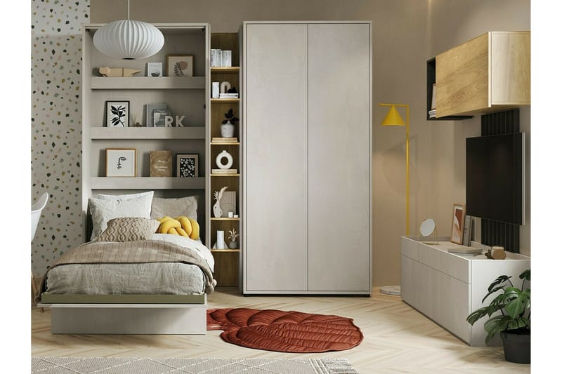 Grianan Sängskåp 120x200 cm beige - Huonekalut - Sänky - Vierassänky & varavuode - Kaappisängyt